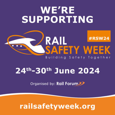 We're Supporting Rail Safety Week banner - 24th - 30th June 2024